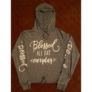 Misses Blessed Crop Hoodie